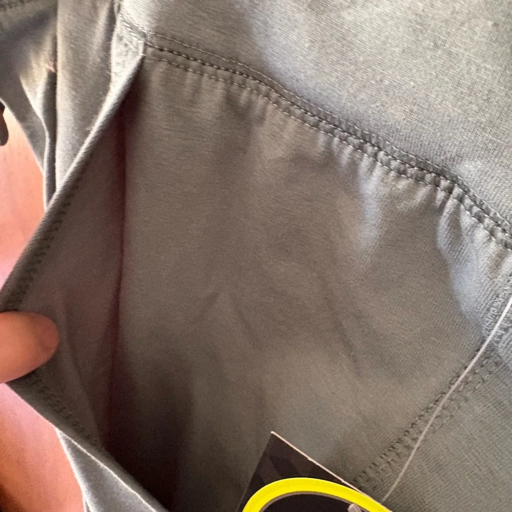 Athleisure Drawstring Capri Pants in Sage Green - Picture 3 of 5